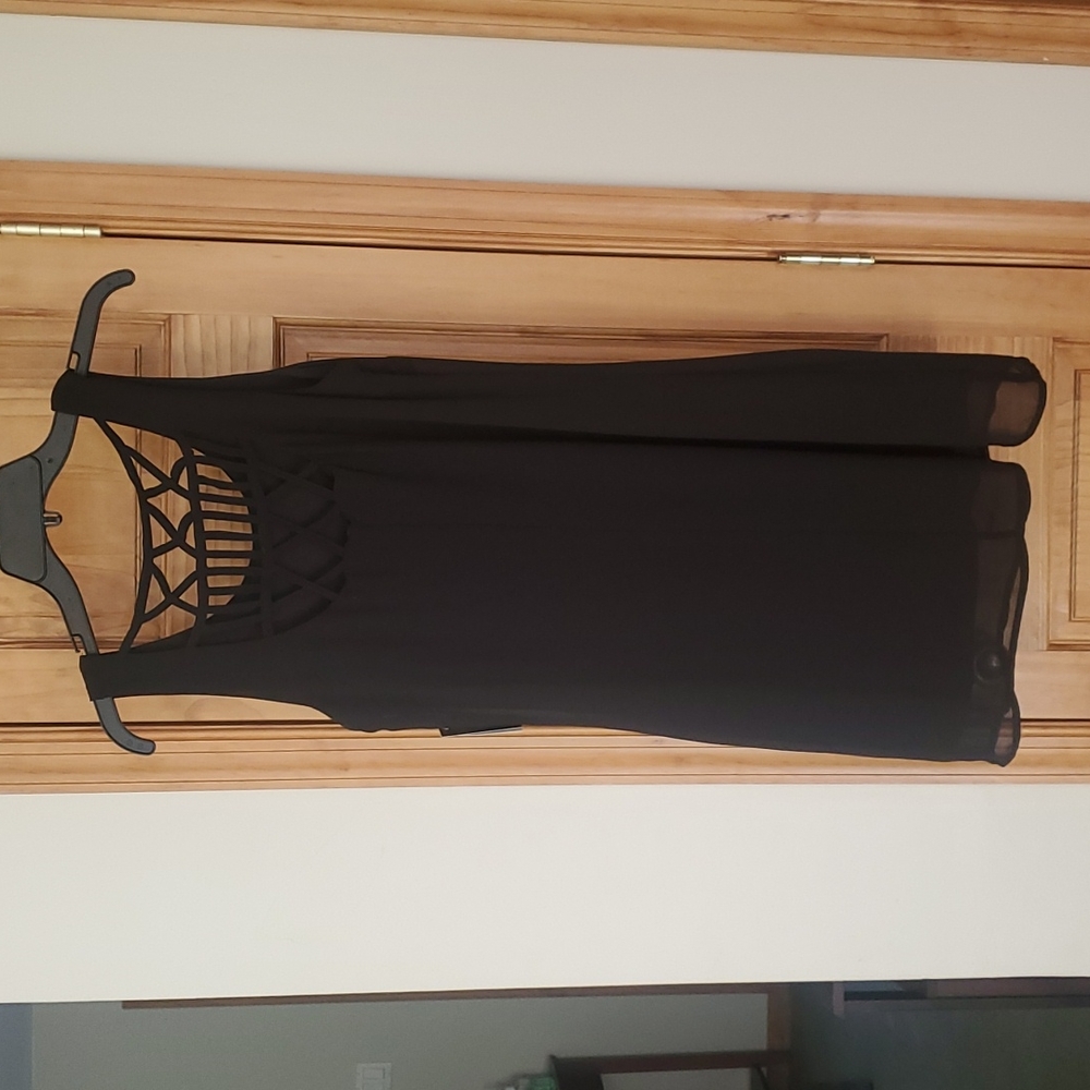 NWT Heart & Soul Black Dressy Tank Dress Size Medium - Picture 2 of 4